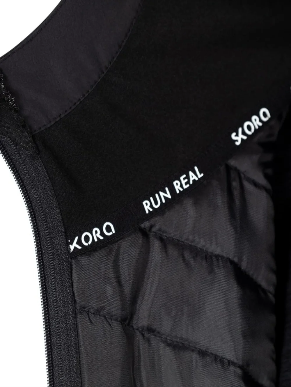 Skora Men's Black Hooded Light Quilted Running Jacket Size Small (35-36) AG-3465 - Picture 12 of 13